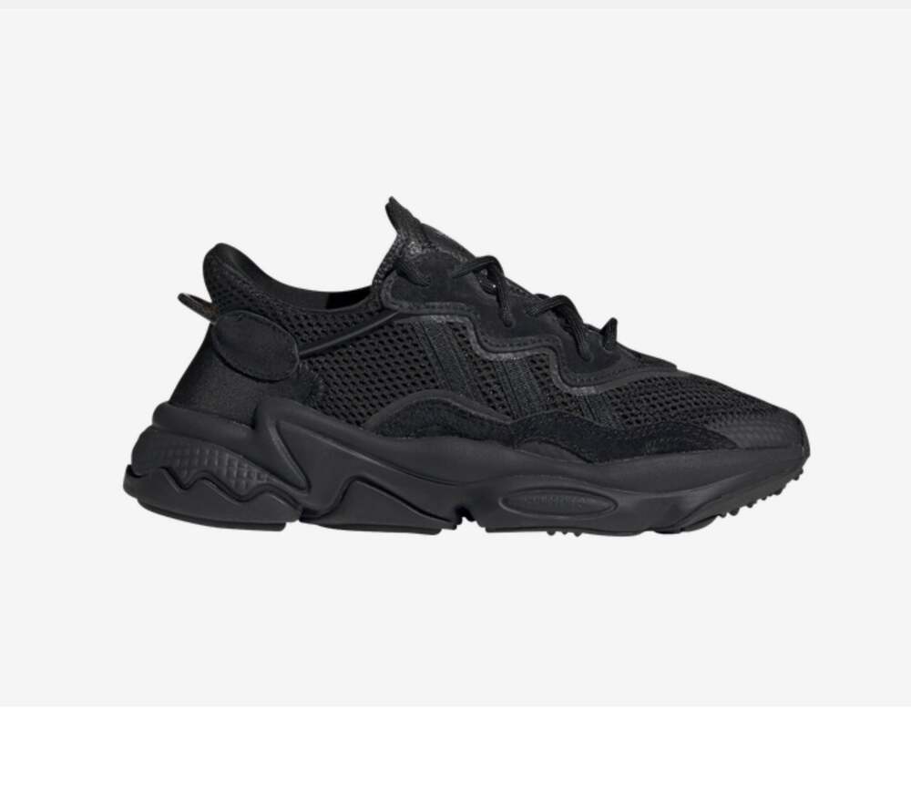 Adidas Ozweego Junior Sneakers 6 Triple Black Mesh Athletic Running Shoes EE7775